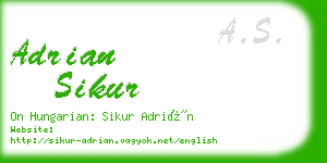 adrian sikur business card